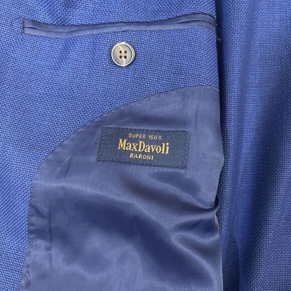 Baroni Blazer Max Davoli Drago Wool Made In Italy Size 44S - Picture 9 of 11